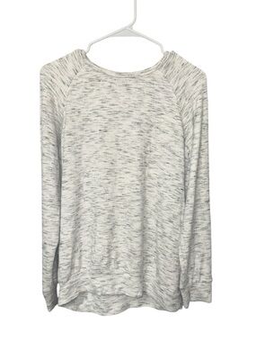 Buffalo David Bitton Heather Gray Speckled Pullover Top Long Sleeve Size Small